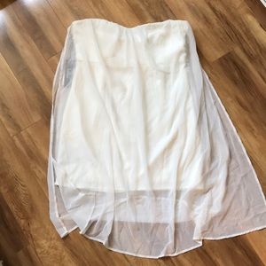 NWT lulus white strapless dress